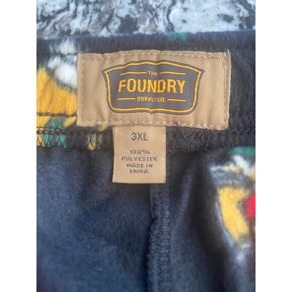 The Foundry Men's Size 3XL Pajama Pants Fleece Santa Claus Beer Mug Warm - Picture 3 of 5